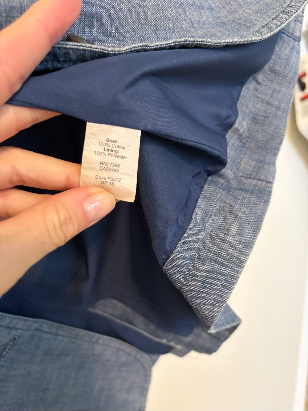 J. Crew Chambray-Style Blue Two-Button Blazer 4 - Picture 5 of 5
